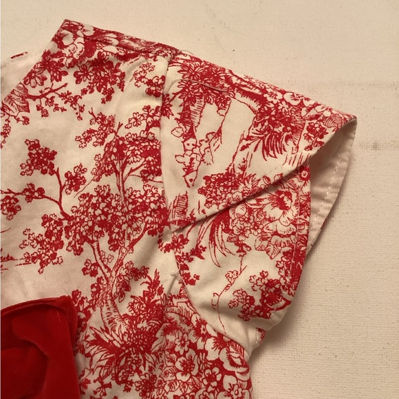 Janie and Jack Red Toile Print Dress - Picture 11 of 16